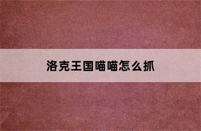 洛克王国喵喵怎么抓