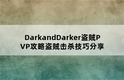 DarkandDarker盗贼PVP攻略盗贼击杀技巧分享